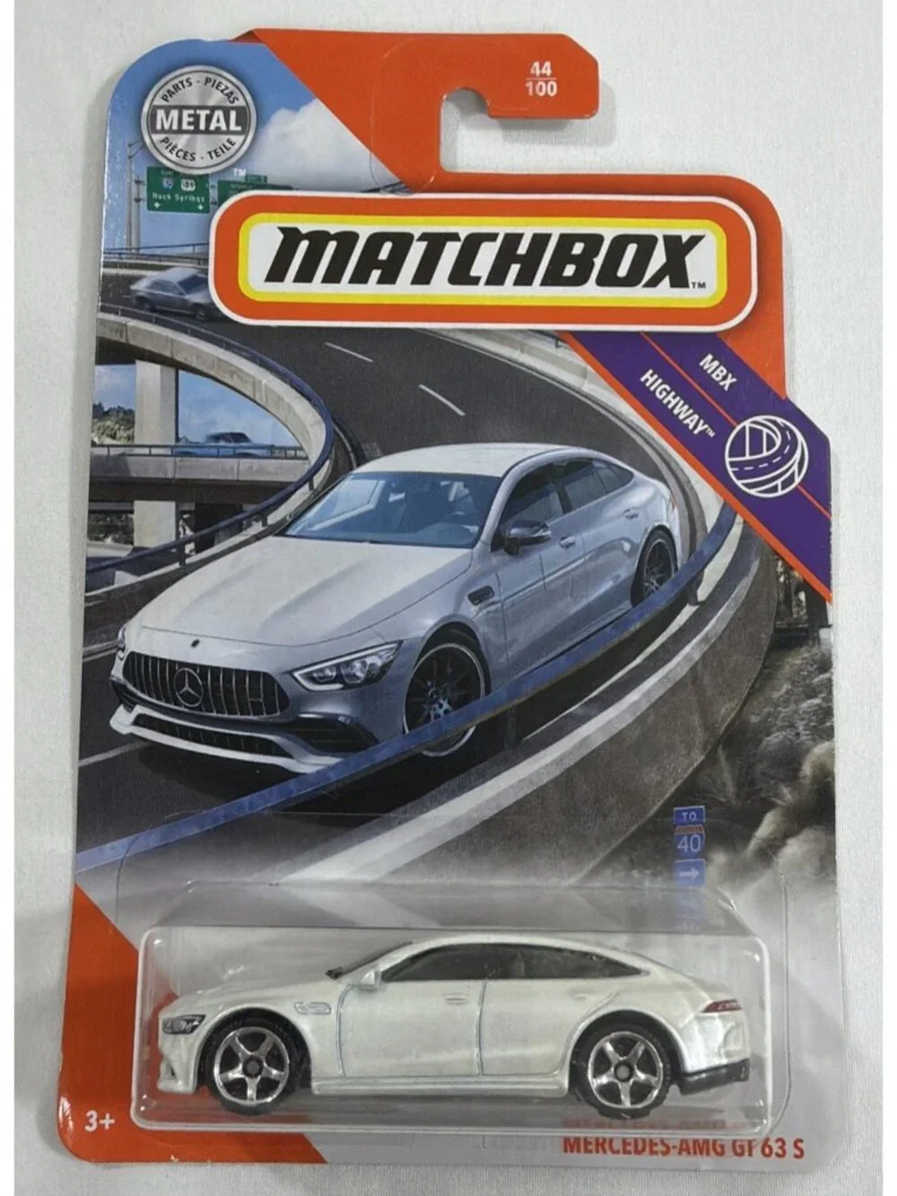 Matchbox White Mercedes-AMG GT 63 S Diecast 1/64 MBX Highway 2019